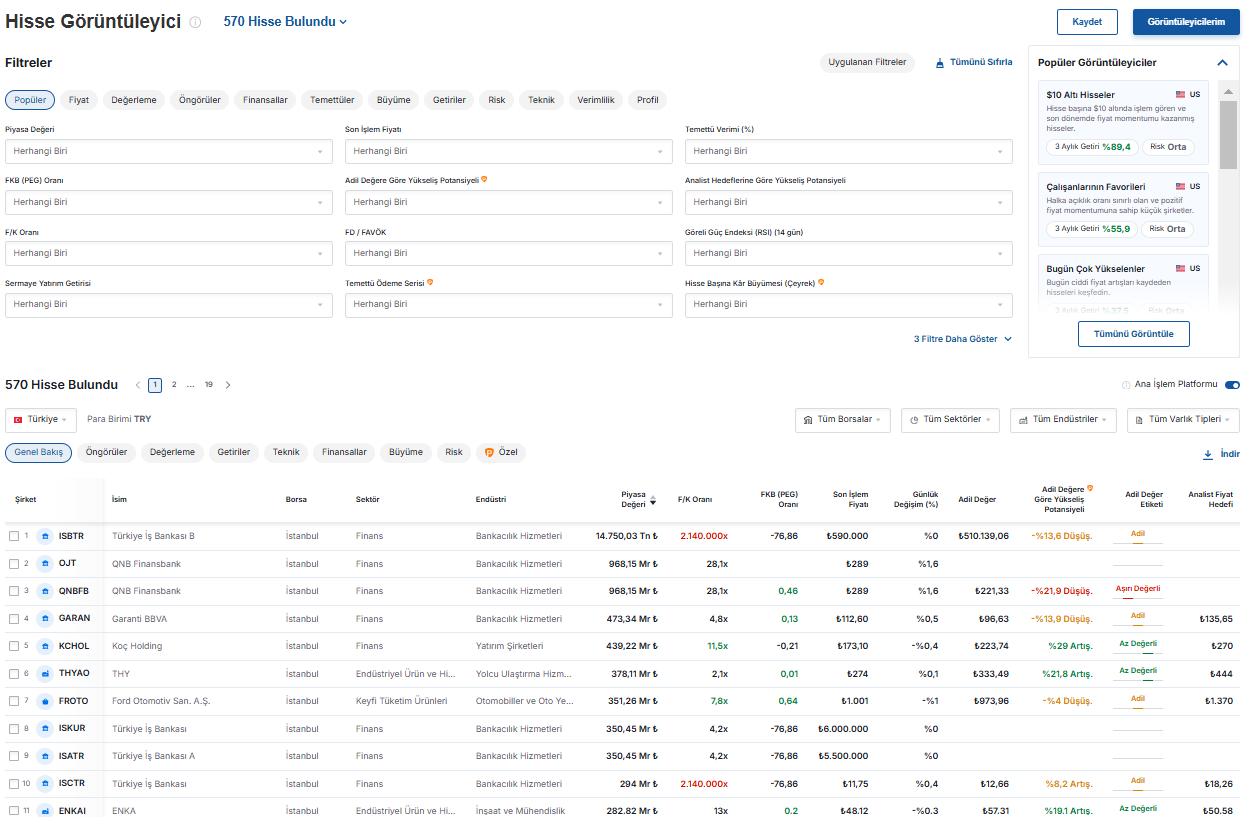 Investing.com Hisse Görüntüleyici