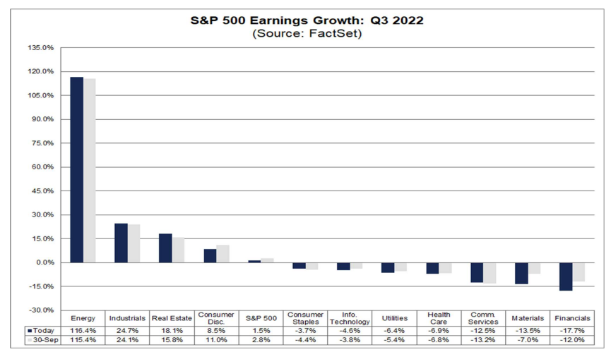 S&P 500 Kazanç Büyümesi: 2022 3. Çeyrek