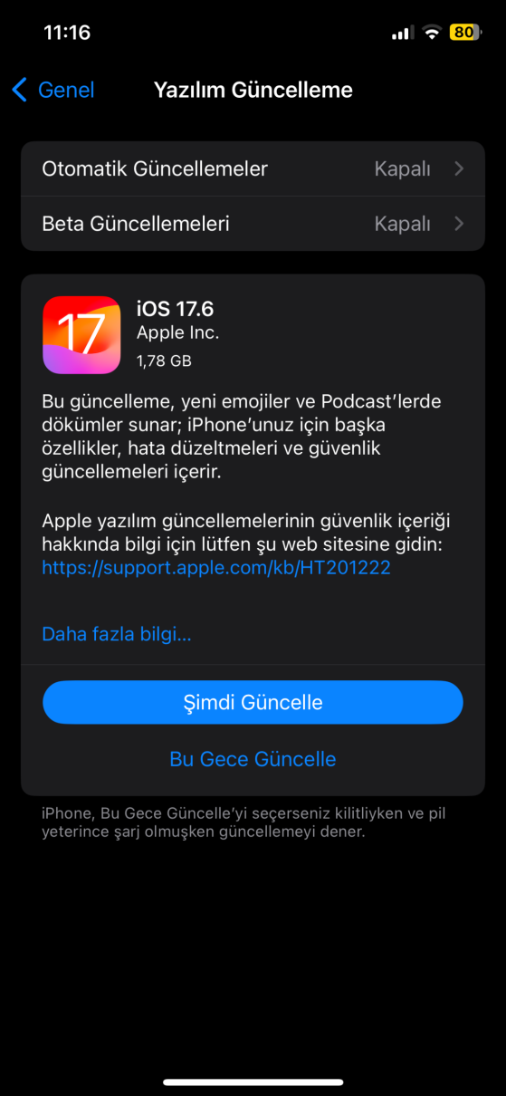 iOS 17.6 Güncellemesi Yayınlandı