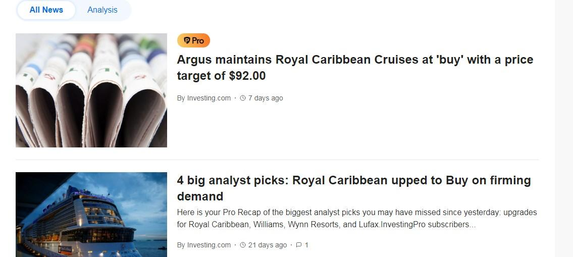 Royal Caribbean Cruises Haberleri