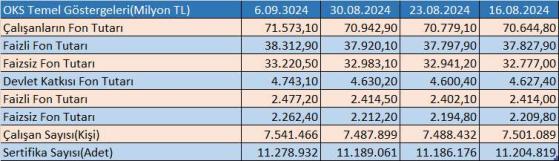 Otomatik Katılım Sistemi'nde çalışanların fon tutarı 71,57 milyar TL oldu