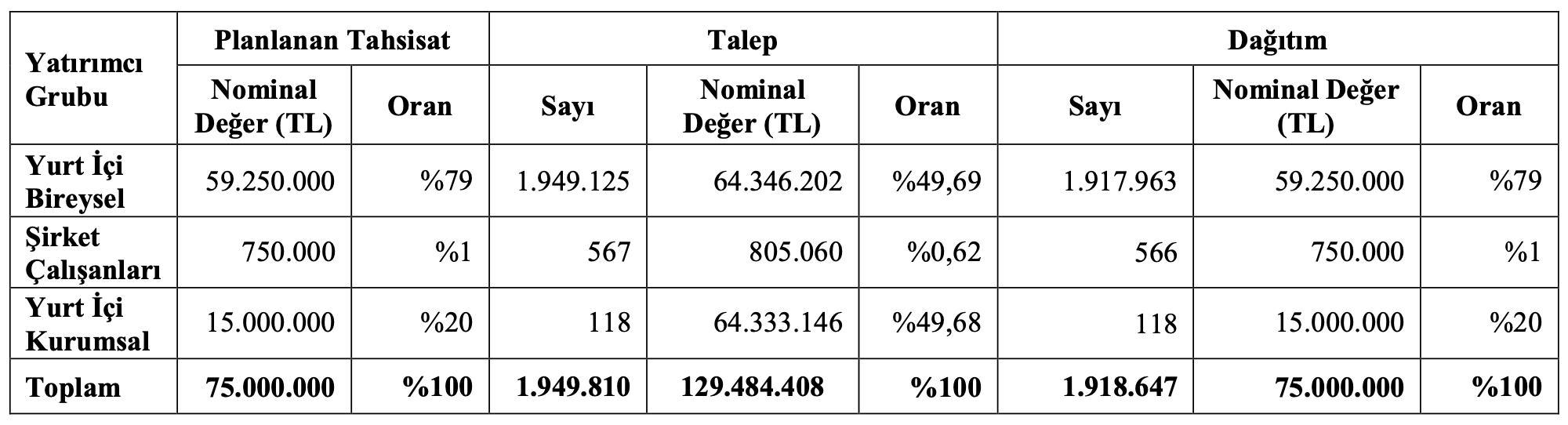 Yiğit Akü Halka Arz Sonuçları