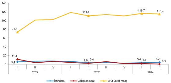 İşgücü Girdi Endeksleri Yıllık Değişim Oranları